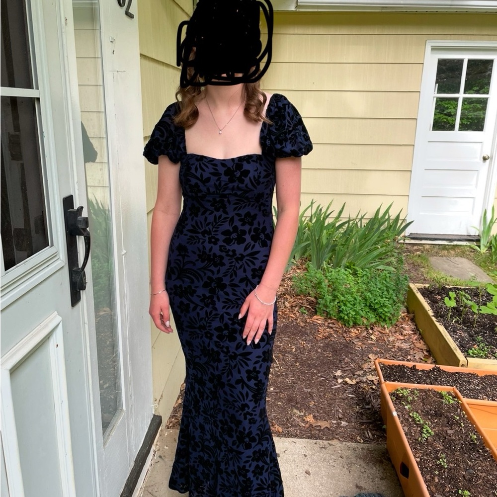 Formal Black Floral Dress